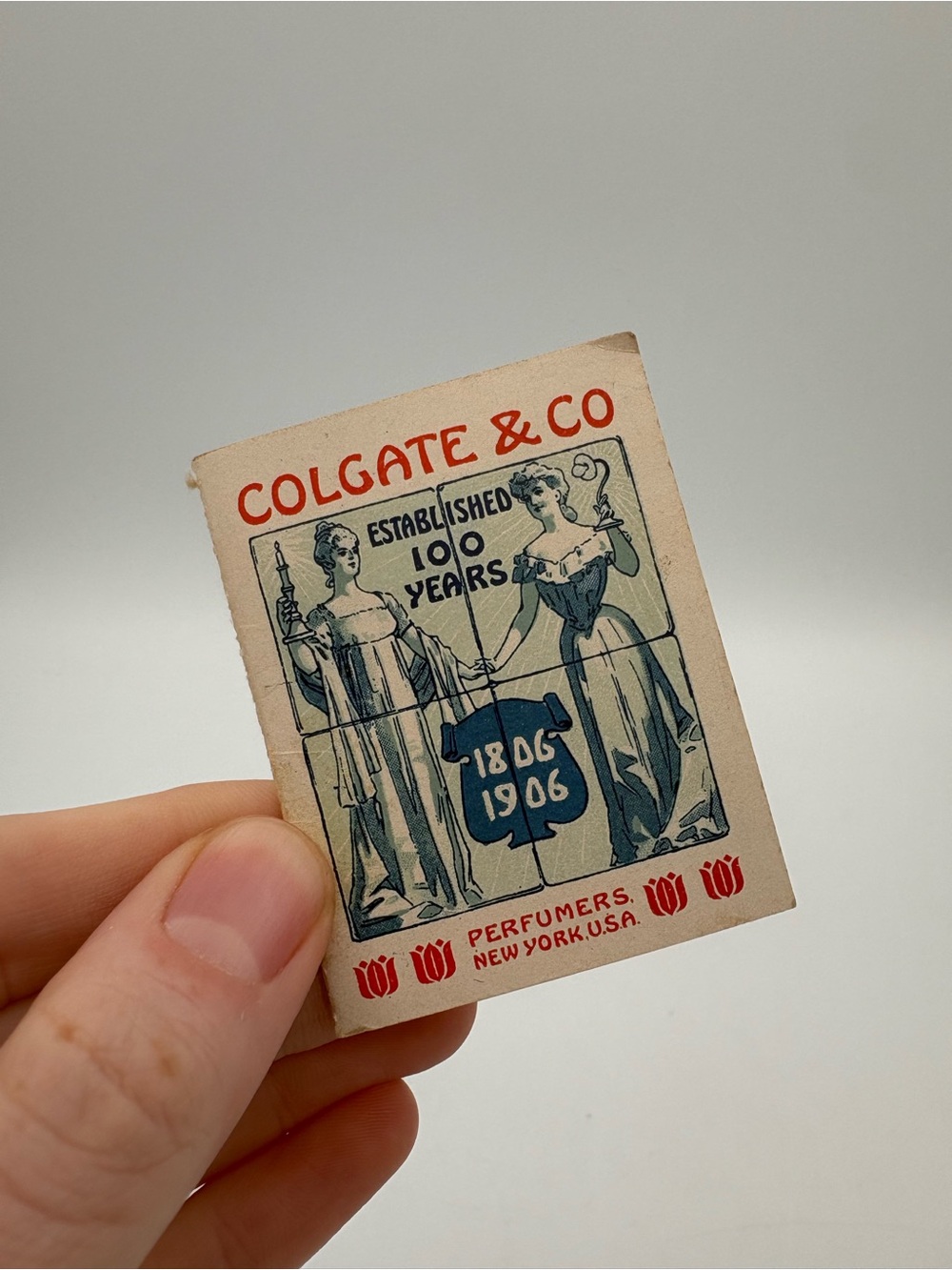Antique 1906 Colgate Co Company Mini Miniature Advertising Pocket Calendar Book